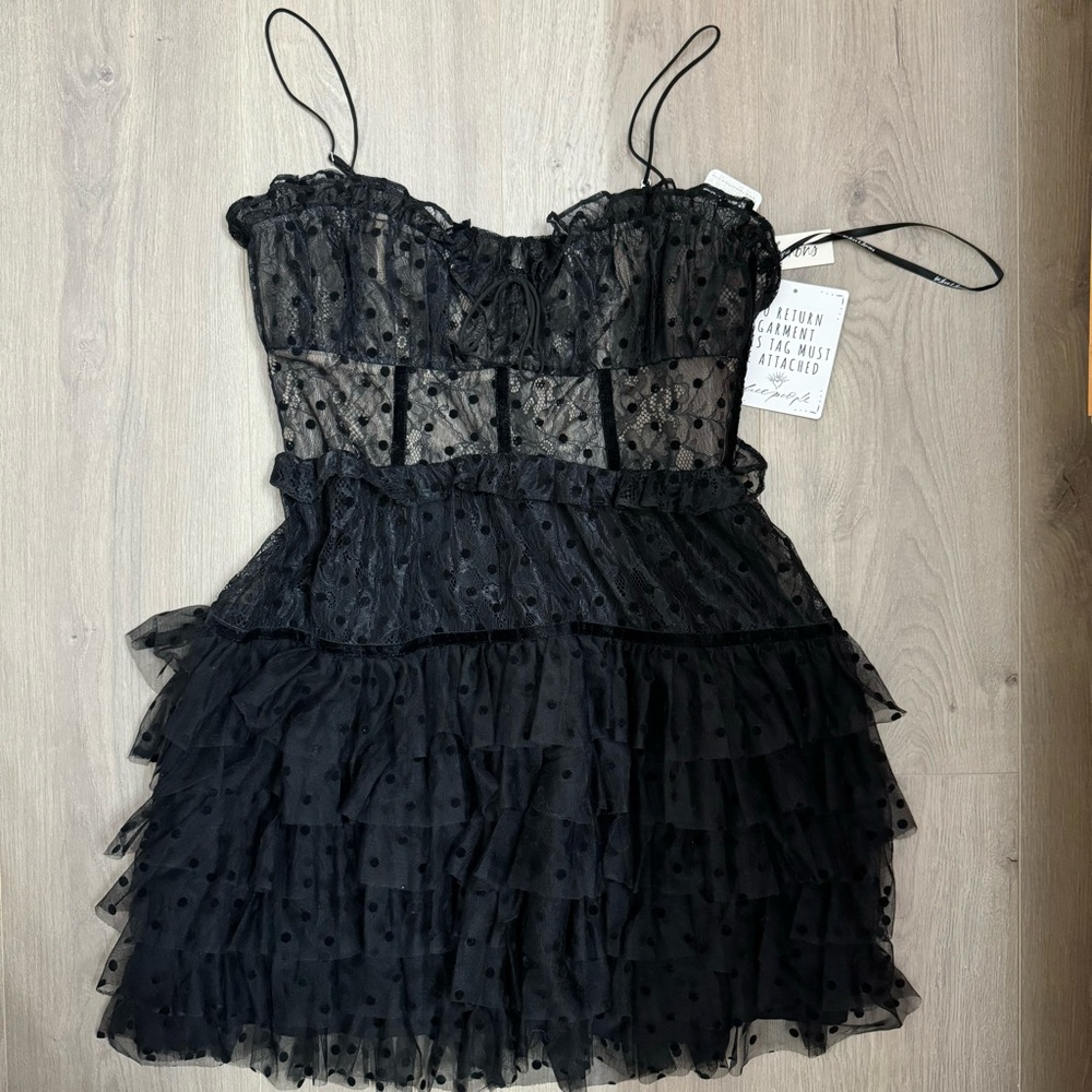 For love and lemon black bustier dress. NWT!!